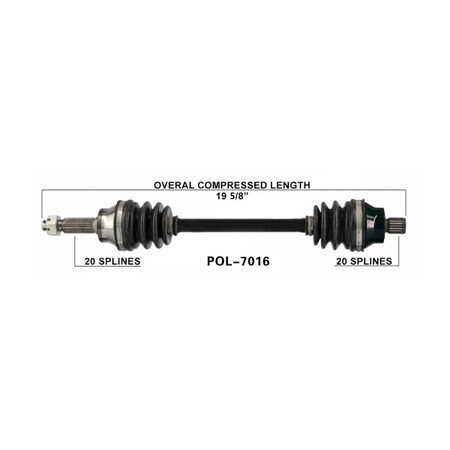 Wide Open OE Replacement CV Axle for POL REAR 300HAWKEYE/300/400SMAN POL-7016